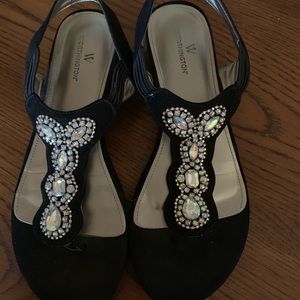 Worthington black sandals size 7.5